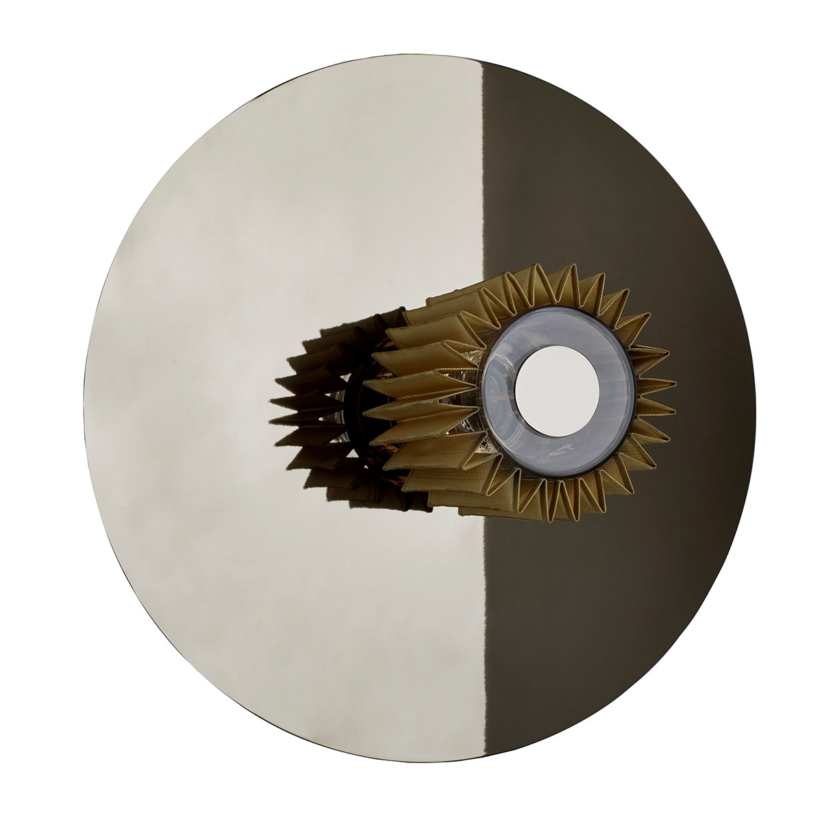 In The Sun 380 Wandleuchte Silber, Netz Gold Ø 38 cm in Gold Silber – hochwertige Designerleuchte aus dem Hause DCW Editions passt perfekt in den Treppenaufgang