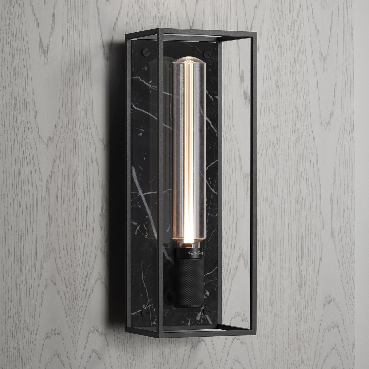buster-punch-caged-wall-large-black-marble-01 Buster + Punch Caged Wall Wandleuchte mit Marmor, Large, Schwarzer Marmor