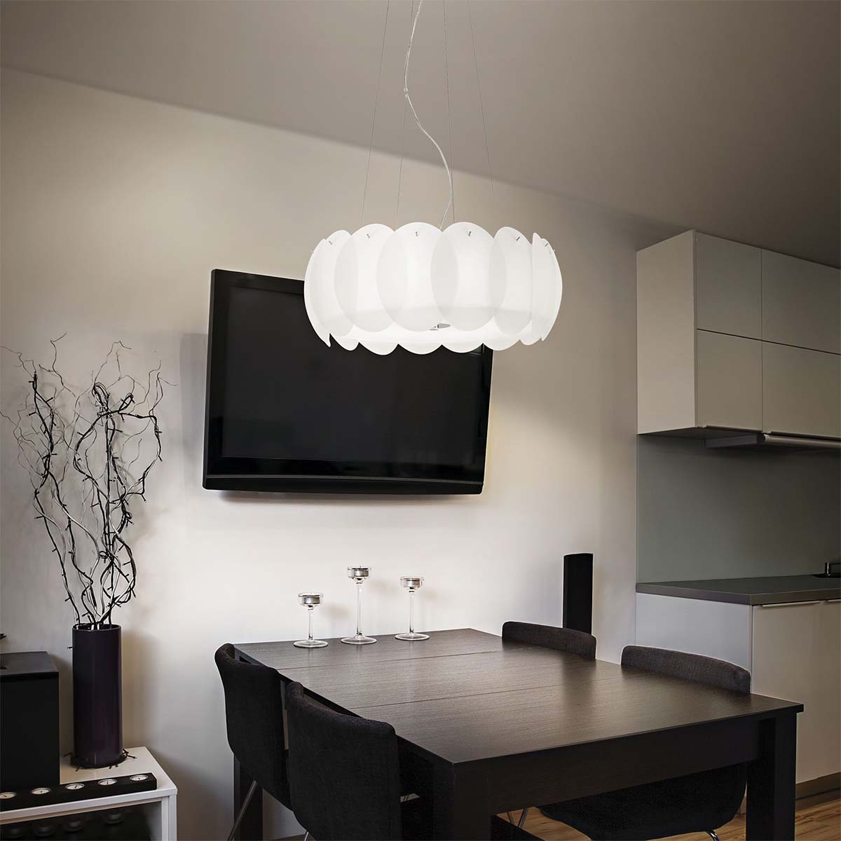 Ovalino SP8 Pendelleuchte, Ø: 55 cm