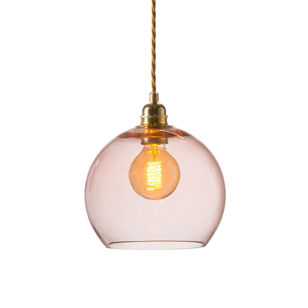 Rowan Pendelleuchte M Ø 22 cm, Bright Coral, Gold