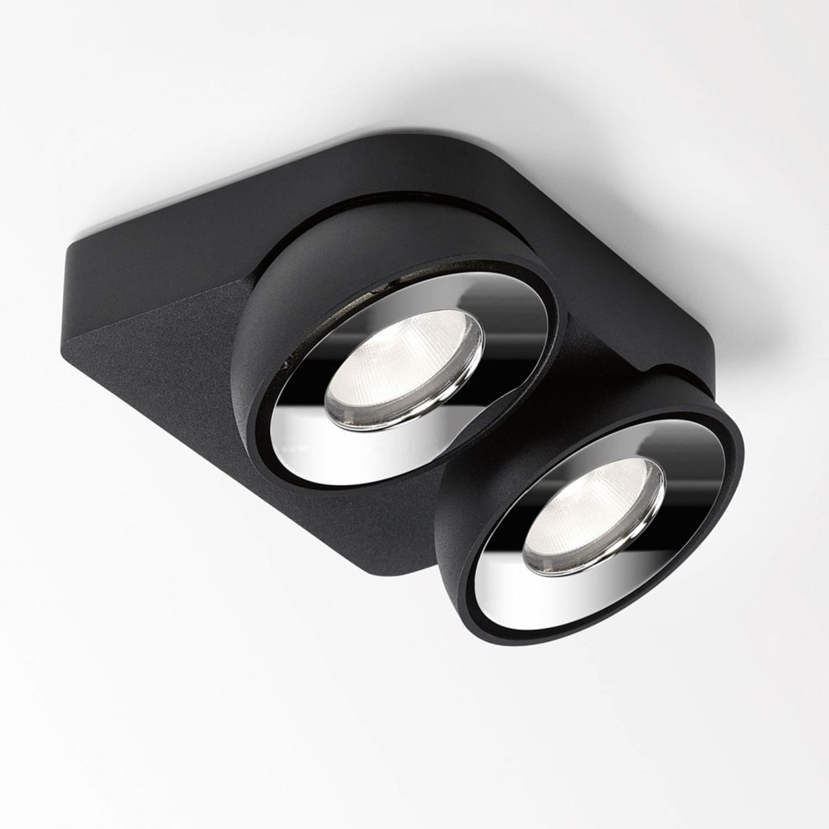 TWEETER M ON 2 92733 DIM8 Aufbaustrahler, L: 16,4 cm, B: 12,8 cm, Schwarz & Chrom, Extra-Warmweiß 2700K, 33° TWEETER M ON 2 93050 DIM8 Aufbaustrahler, L: 16,4 cm, B: 12,8 cm, Schwarz & Chrom, Warmweiß 3000K, 50°