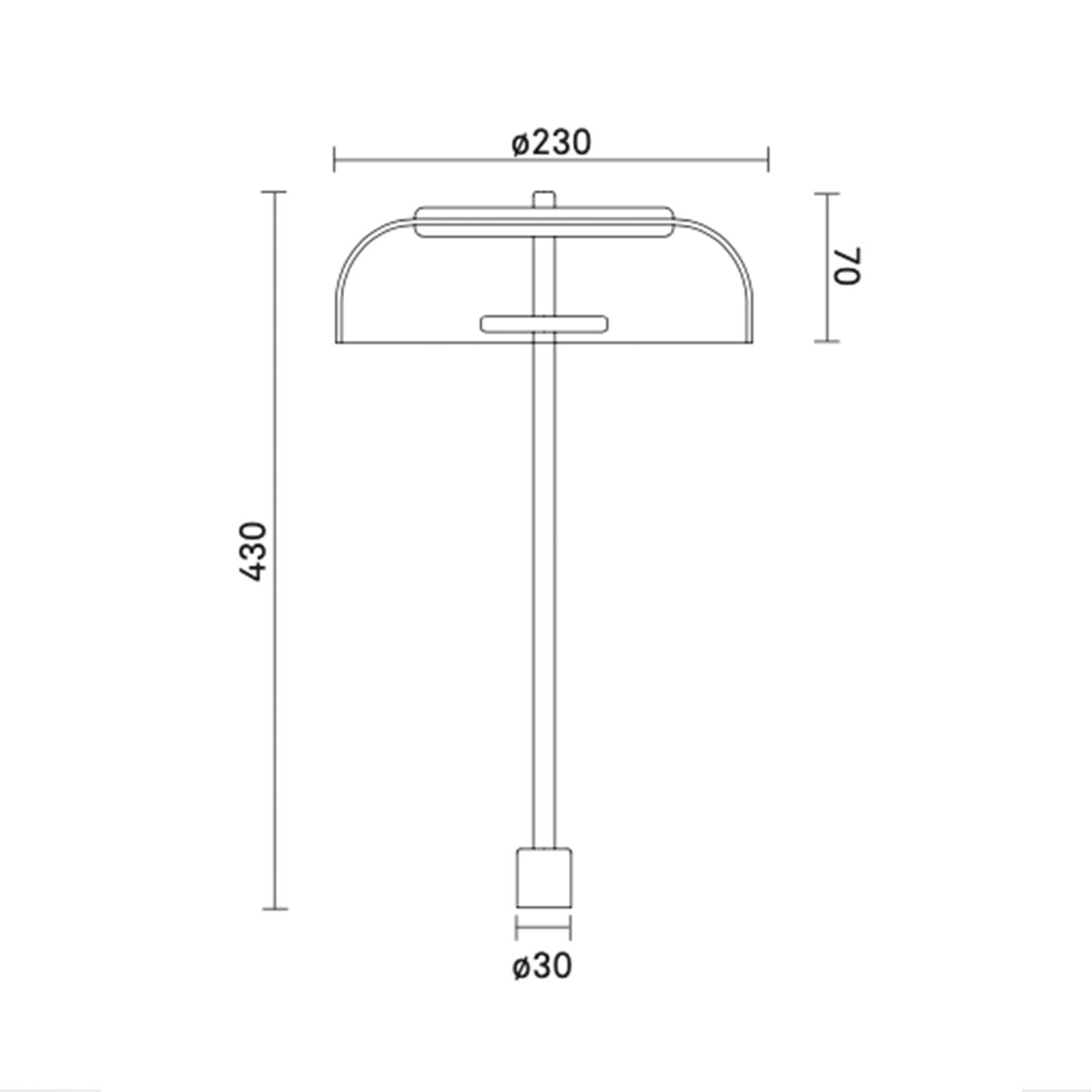 Blossi Tischleuchte integriert, Ø: 23 cm, H: 43 cm, Gold & Glas transparent Blossi Tischleuchte integriert, Ø: 23 cm, H: 43 cm, Schwarz & Opalglas