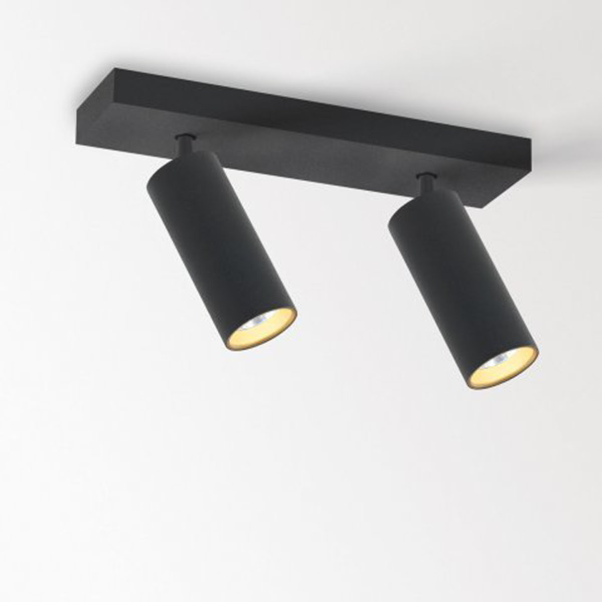 DeltaLight SPY 39 ON 2 92720 DIM8 Aufbaustrahler, Ø: 3,9 cm, L: 9,2 cm Schwarz, Extra-Warmweiß 2700K, 20° Schwarz Flemish Gold Modern & neutral – hochwertige für Wohnzimmer schwenkbar & drehbar