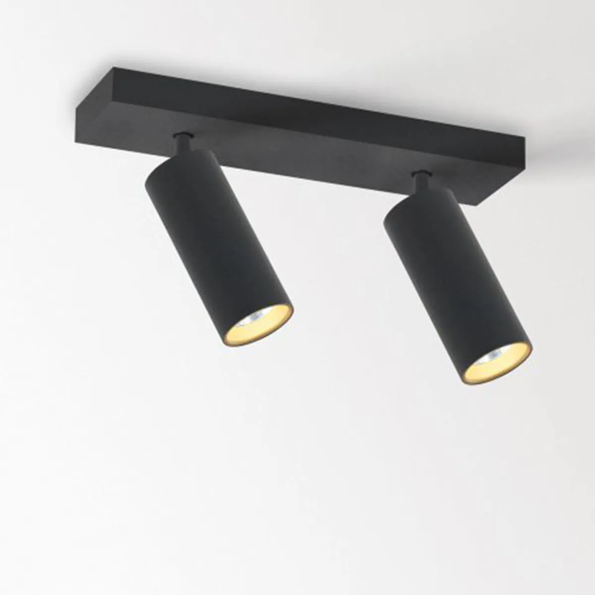 DeltaLight SPY 39 ON 2 92720 DIM8 Aufbaustrahler, Ø: 3,9 cm, L: 9,2 cm Schwarz, Extra-Warmweiß 2700K, 20° Schwarz Flemish Gold Modern & neutral – hochwertige für Wohnzimmer schwenkbar & drehbar