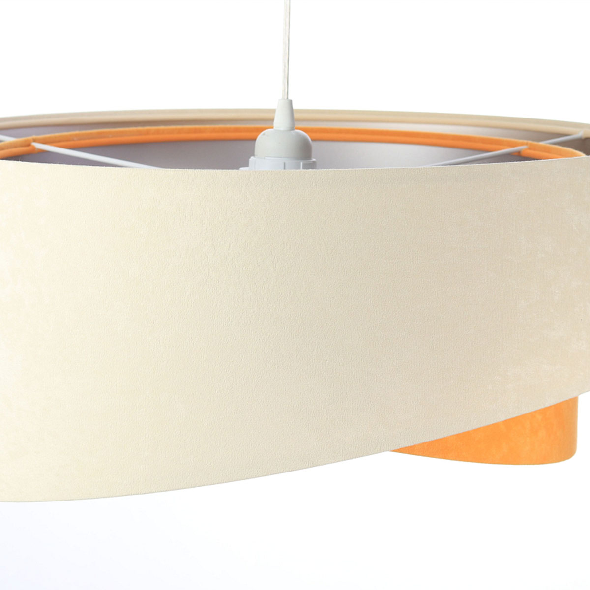 Kinderzimmer Pendelleuchte, Ø: 50 cm, Beige, Orange, Silber