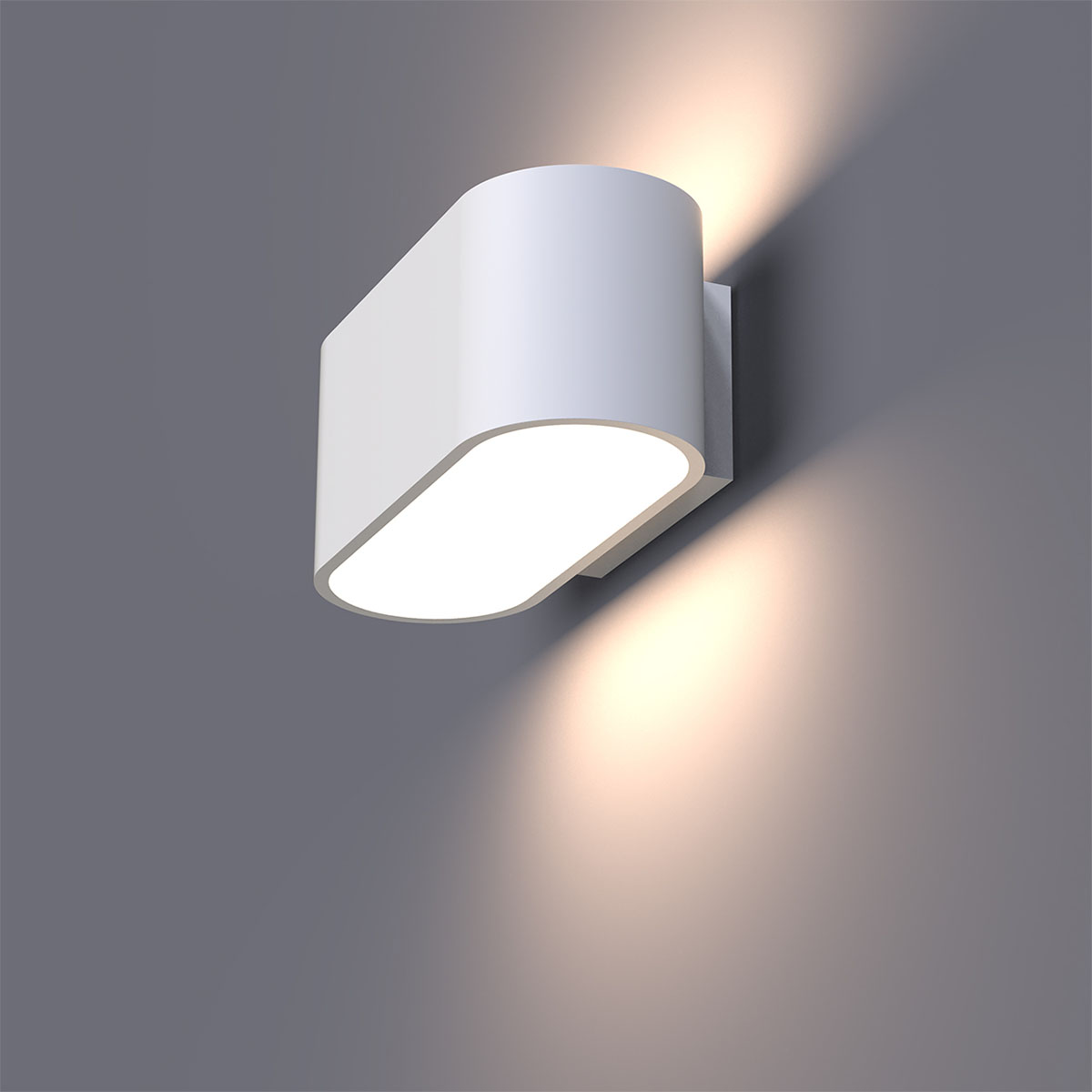 Oval office 7 Wandleuchte, H: 10 cm, B: 23,5 cm, Dunkelbronze, Warmweiß 3000K, Phase Cut