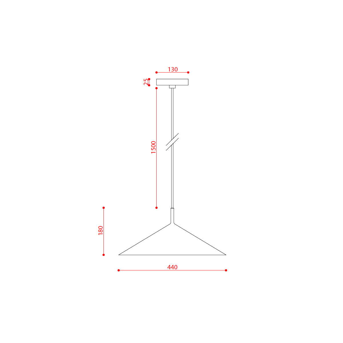Gordon 561.24 Pendelleuchte Ø: 44 cm, Schwarz Matt & Schwarz Chrom