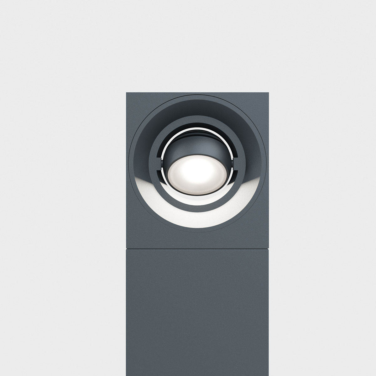 pip Pollerleuchte, H: 80 cm, Cool Brown Schmale viereckige Pollerleuchte für außen mit Fokus auf den Leuchtkopf