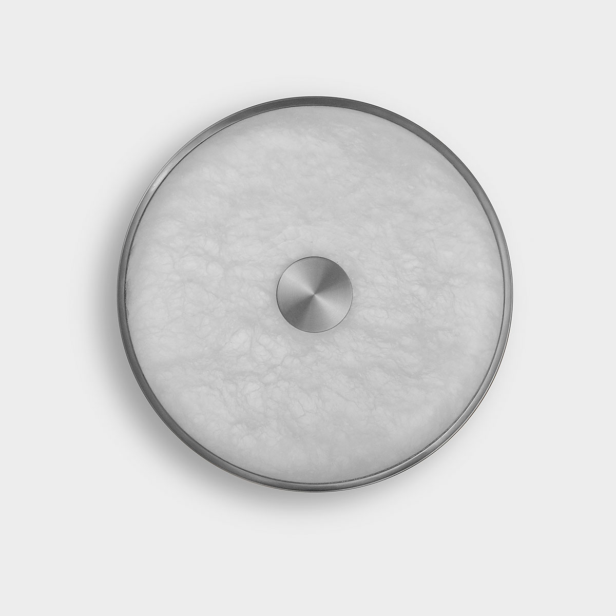 sanftes Licht: Bert Frank Beran Wandlampe, Nickel satiniert, Ø: 26 cm – gefertigt aus poliertes Messing und echter Alabaster, luxuriöse Verarbeitung Perfekt für Flur oder Schlafzimmer: Bert Frank Beran Wandlampe, Nickel satiniert, Ø: 36 cm aus poliertes Messing und echter Alabaster – gleichmäßige Beleuchtung