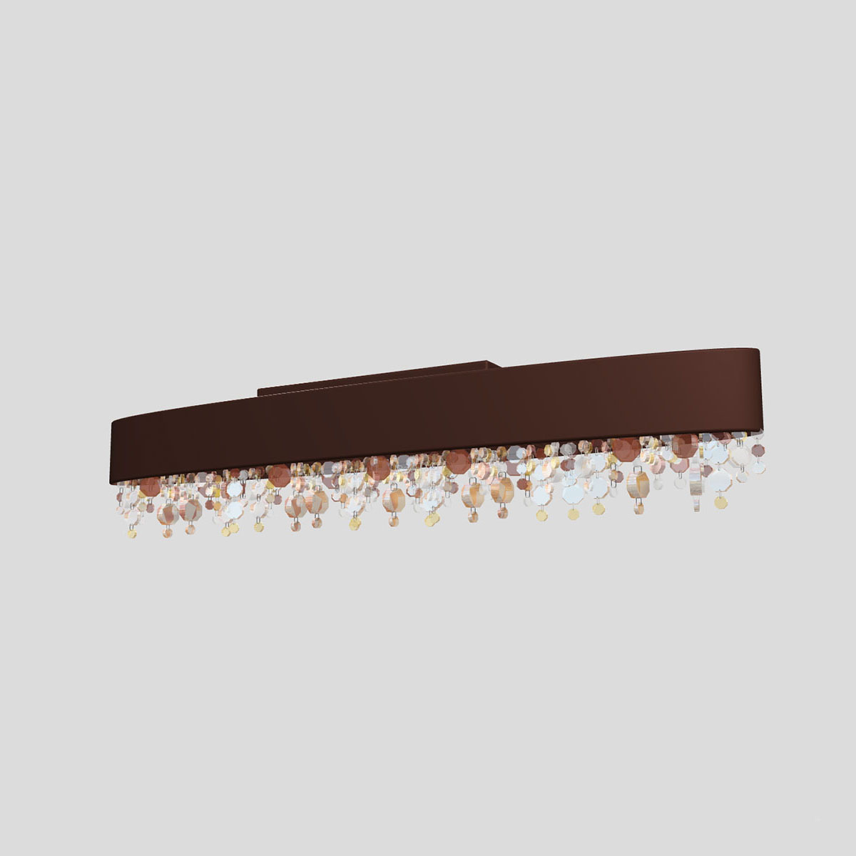 Olà PL8 OV 210 Deckenleuchte, Bronze matt, L: 210 cm, Retrofit Olà PL8 OV 210 Deckenleuchte, Bronze matt, L: 210 cm, LED-Modul