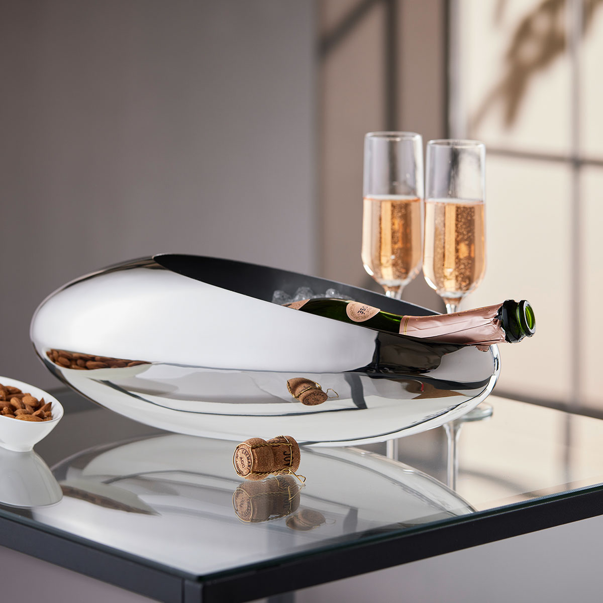 Cocoon Champagnerkühler + Tulpenvase