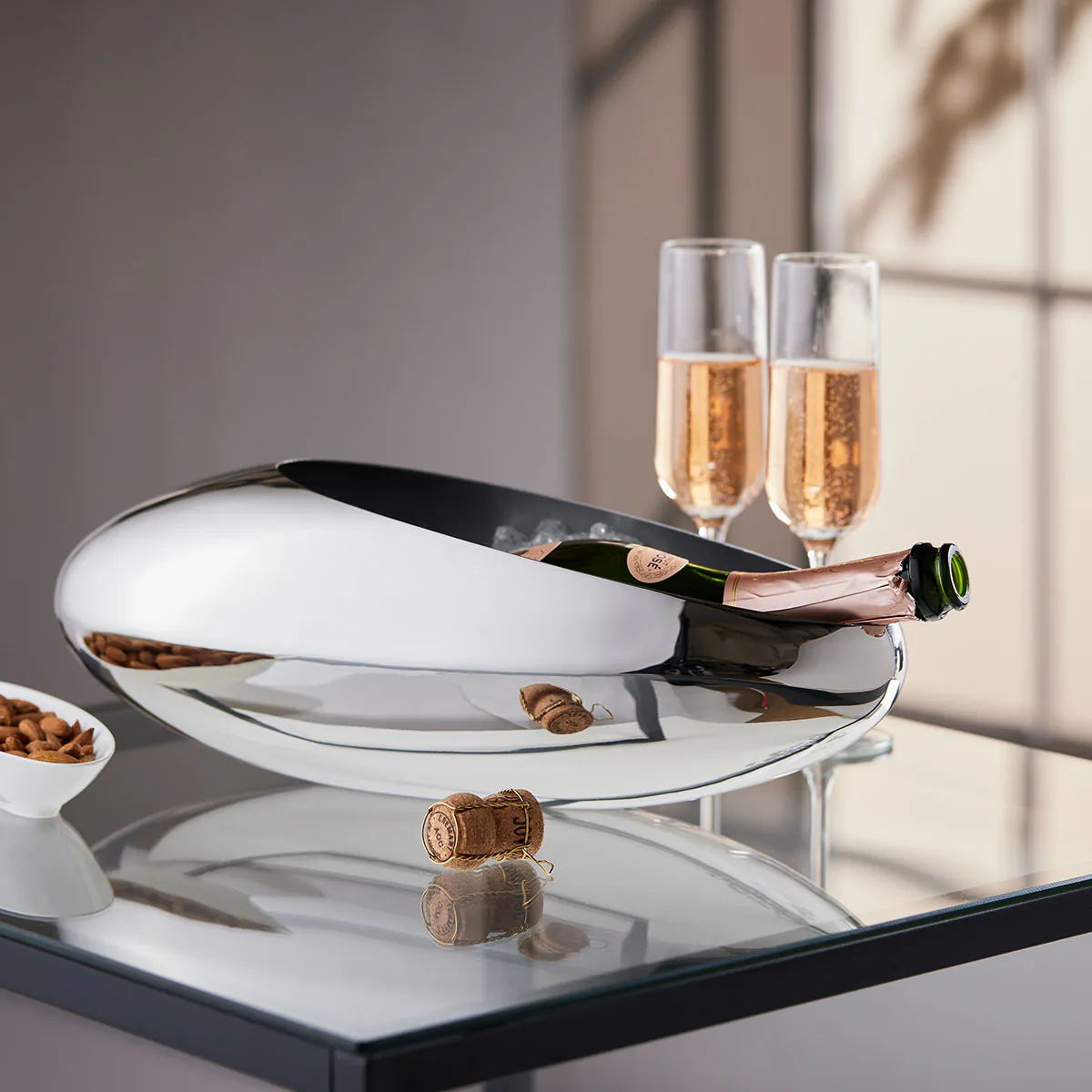 Cocoon Champagnerkühler + Tulpenvase