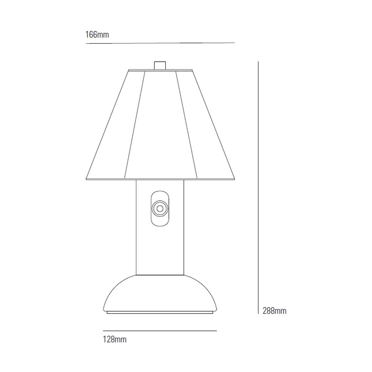 Original BTC Blossom kabellose Tischleuchte, H: 28,8 cm Schwarz rot