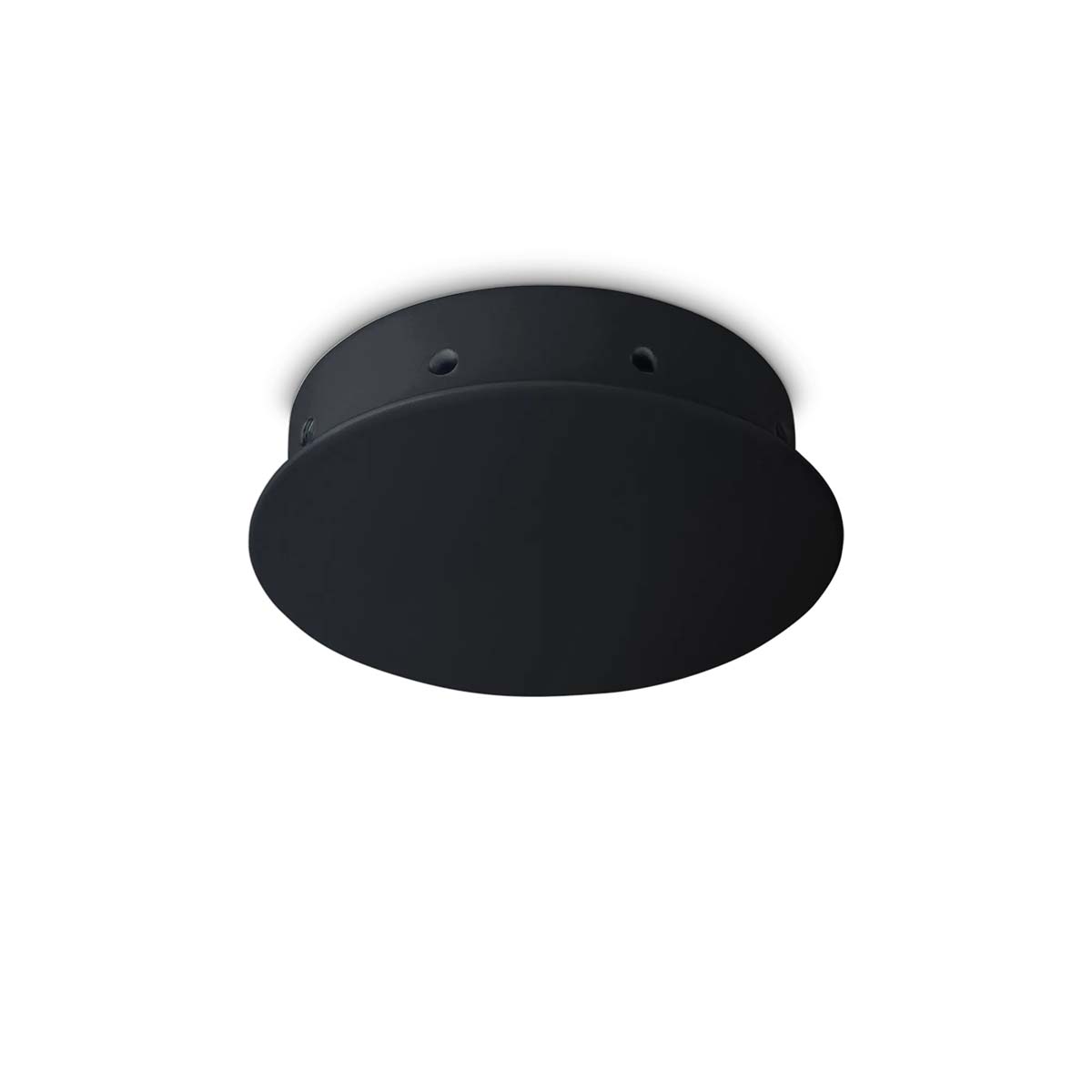 Lampen Baldachin magnetisch rund 8-fach Ø: 15 cm, H: 3,5 cm, Schwarz