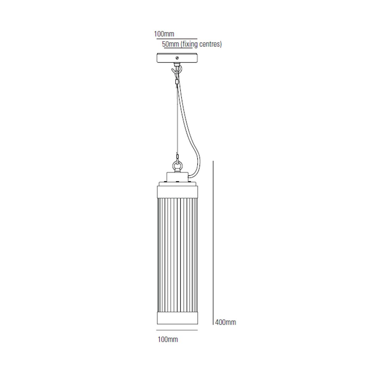 Pillar 7213 Pendelleuchte, Ø: 10 cm, H: 40 cm, Messing poliert Pillar 7213 Pendelleuchte, Ø: 10 cm, H: 40 cm, Chrom