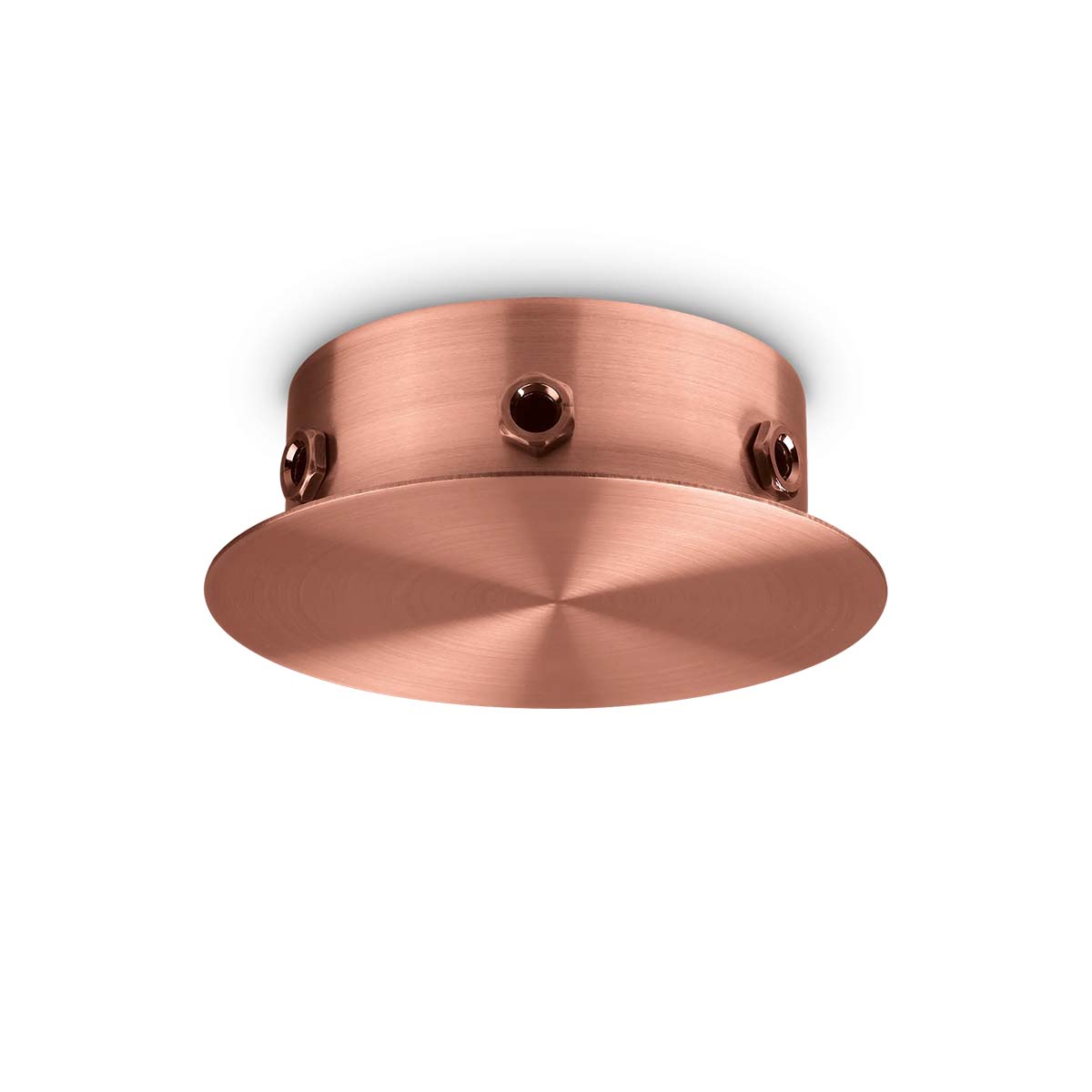 Ideal Lux Lampen Baldachin magnetisch rund 6-fach, Ø: 12,5 cm, H: 4 cm, Kupfer