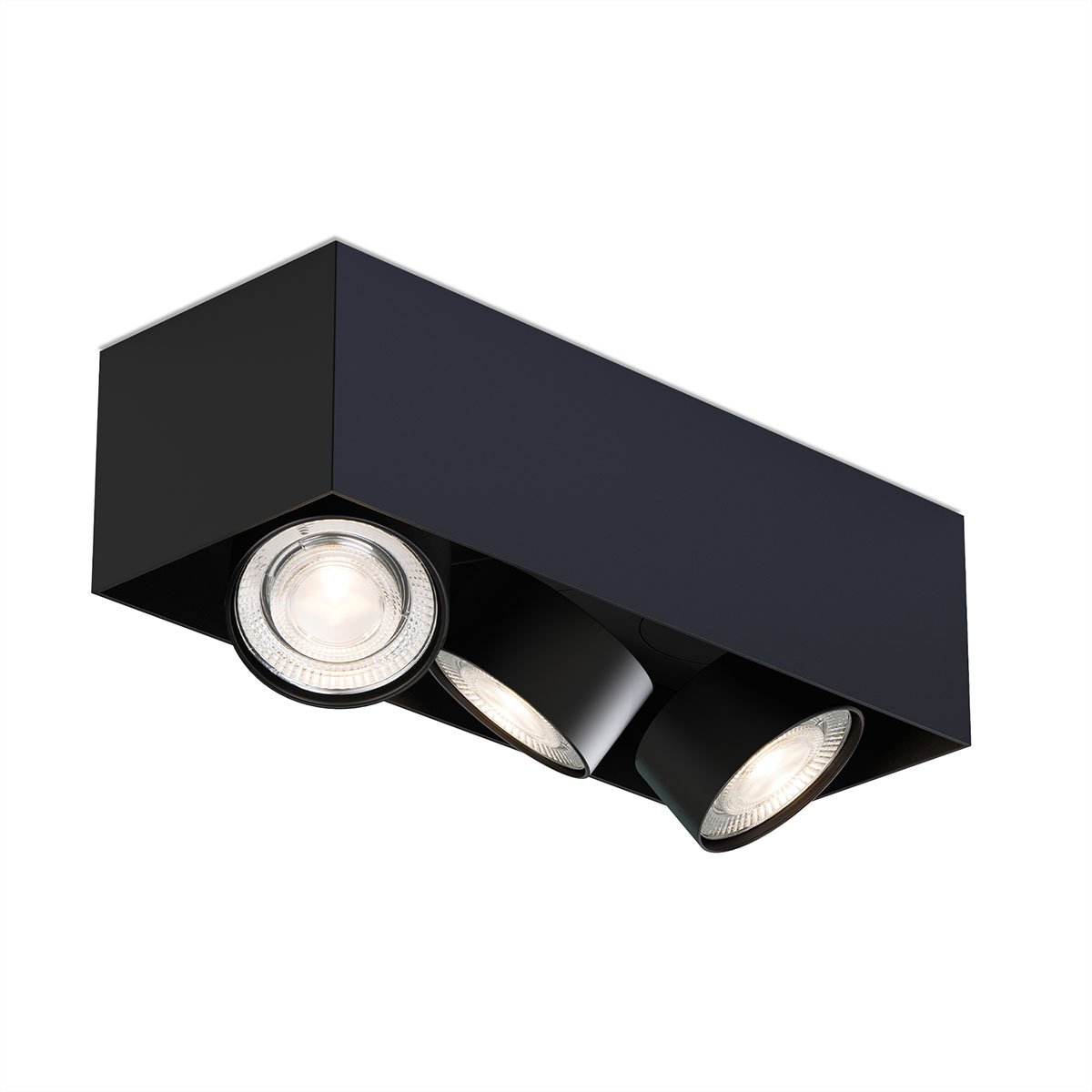 Wittenberg 4.0, wi4-ab-3e-kb Aufbaustrahler, Schwarz matt, Extra-Warmweiß 2700K, Spot 12°, Phase Cut Wittenberg 4.0, wi4-ab-3e-kb Aufbaustrahler, Schwarz matt, Warmweiß 3000K, Flood 38°, Bluetooth