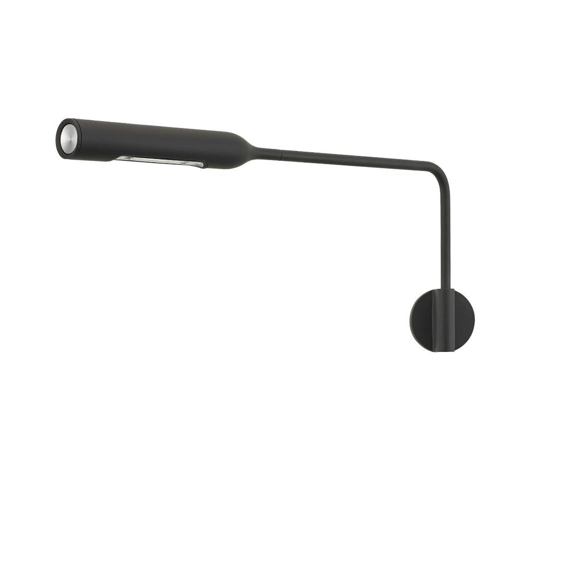Flo Wall M Wandleuchte, Schwarz soft, Warmweiß 3000K, ohne Kabel