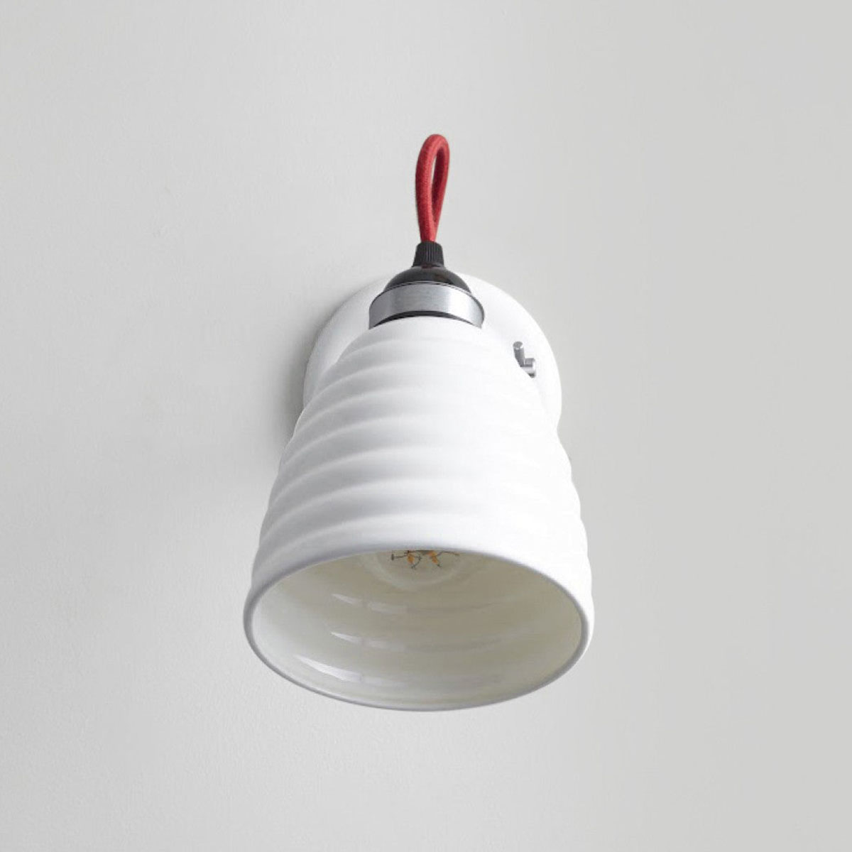 Original BTC Hector Bibendum Wandleuchte Kabel Rot