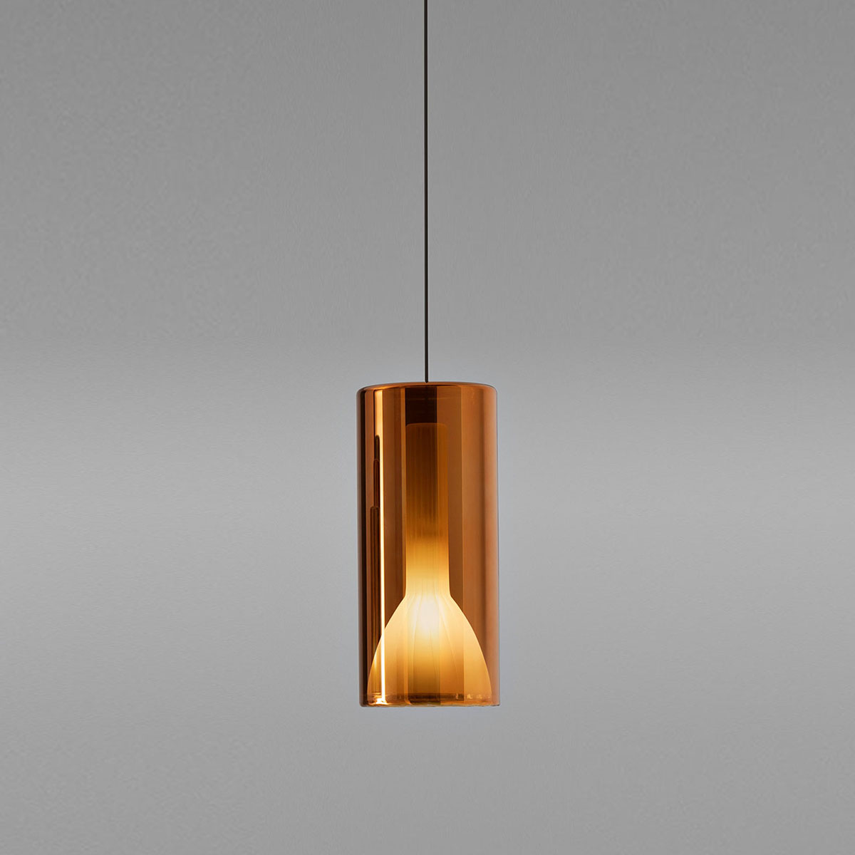 Penta Light Lit 1912-21 Small Pendelleuchte Hängelampe – Glasleuchte in Orange Glas, stilvolles Highlight, harmonische Beleuchtung,, ideal über Esstisch, Küche oder Wohnzimmer