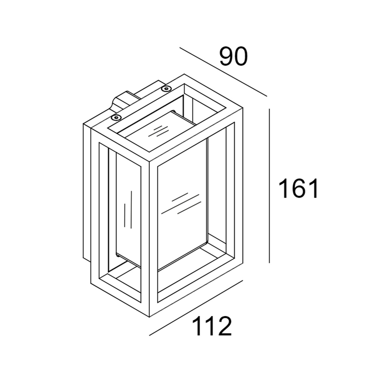 MONTUR MINI M LED WW Wandleuchte, B: 11,2 cm, Warmweiß 3000K