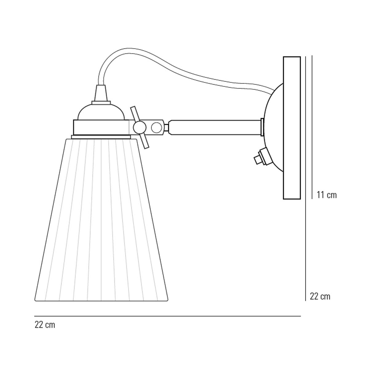 Hector Pleat Medium Wandleuchte, Ø: 12 cm, Mit Schalter Hector Pleat Medium Wandleuchte, Ø: 12 cm, Mit Schalter