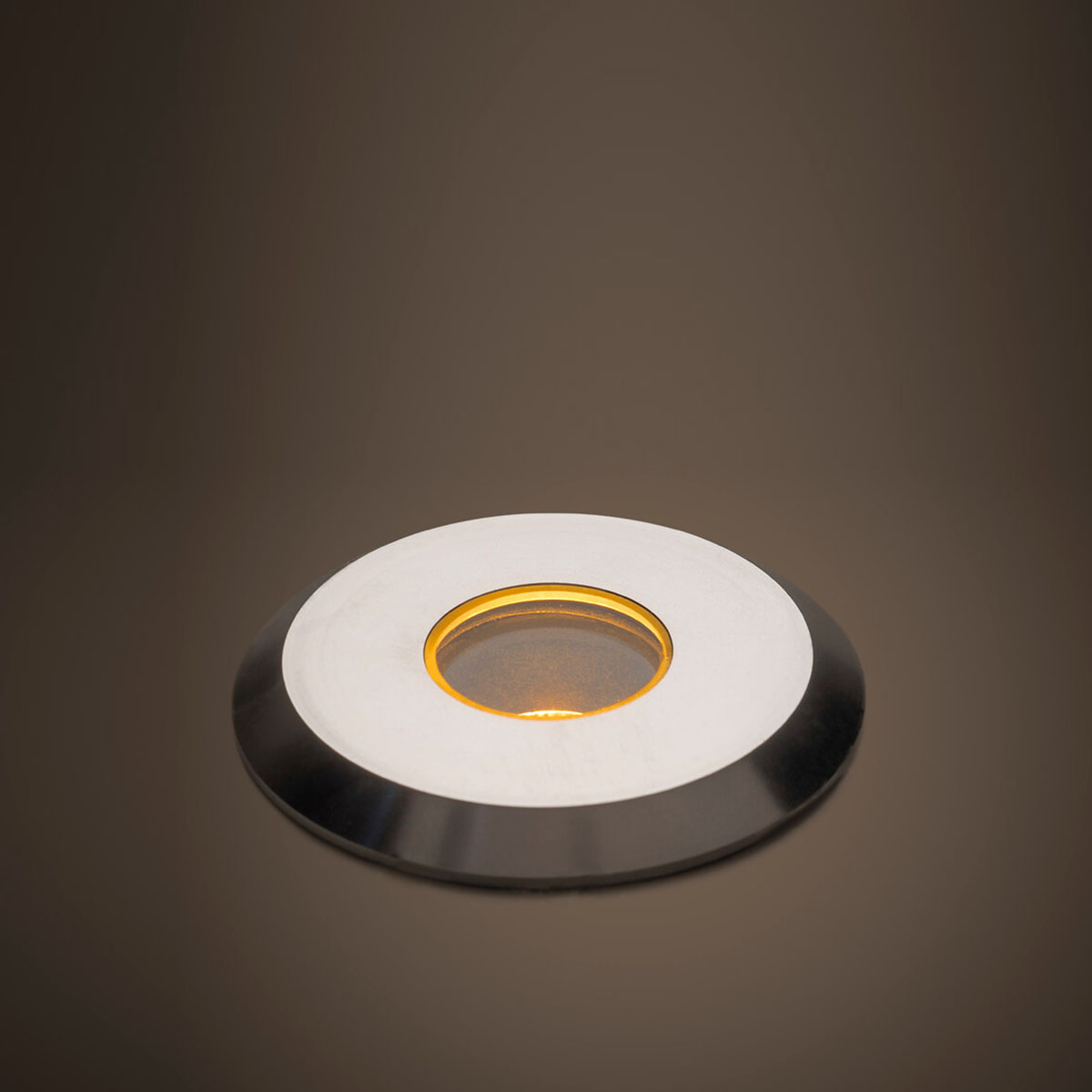 Mirco Obo Round Focus Bodenstrahler, Stainless Steel & Focus Black