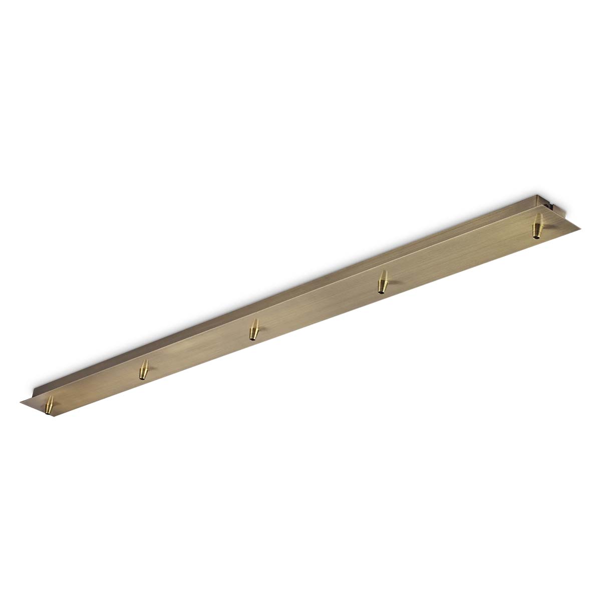 Baldachin Rosone lineare 5 luci, 120 x 4,3 x 7 cm, Messing Lampen Baldachin länglich 5-fach, 120 x 4,3 x 7 cm, Messing