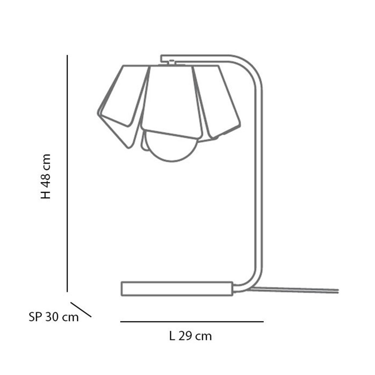 Flower Tischleuchte, weiß- Ausstellungsstück