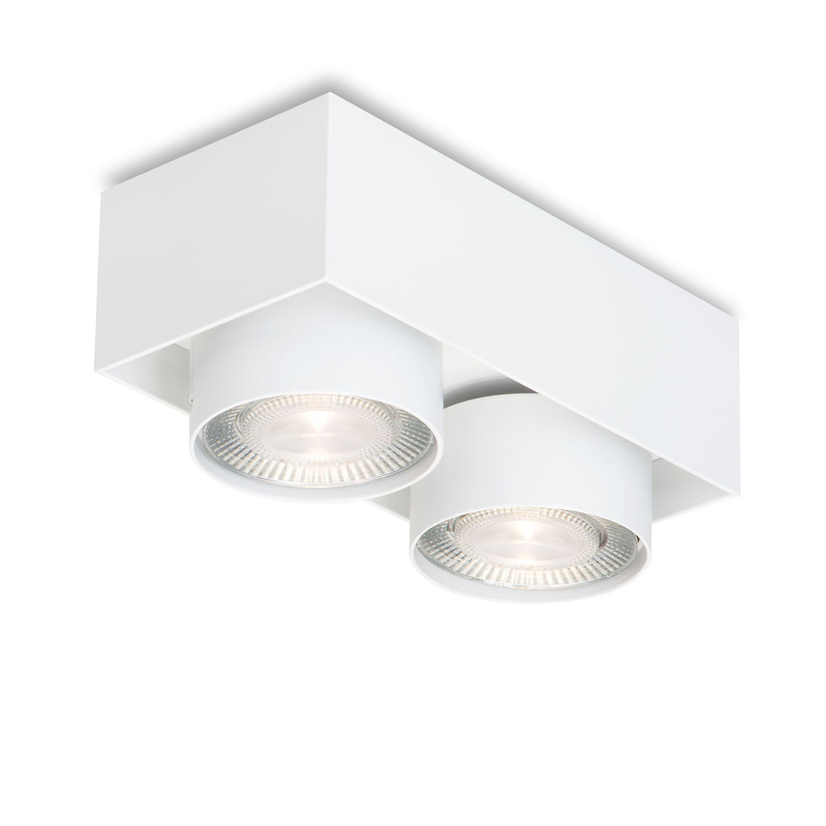 Wittenberg 4.0, wi4-ab-2e-hb Aufbaustrahler, Weiß matt, Extra-Warmweiß 2700K, Spot 12°, Phase Cut Wittenberg 4.0, wi4-ab-2e-hb Aufbaustrahler, Weiß matt, Warmweiß 3000K, Flood 38°, Bluetooth
