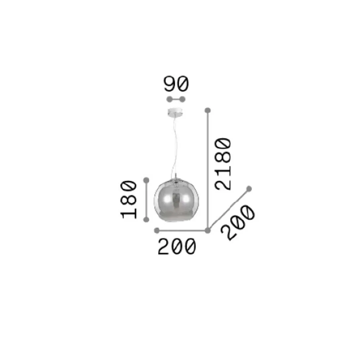 Nemo SP1 Pendelleuchte, Bernstein, Ø: 20 cm