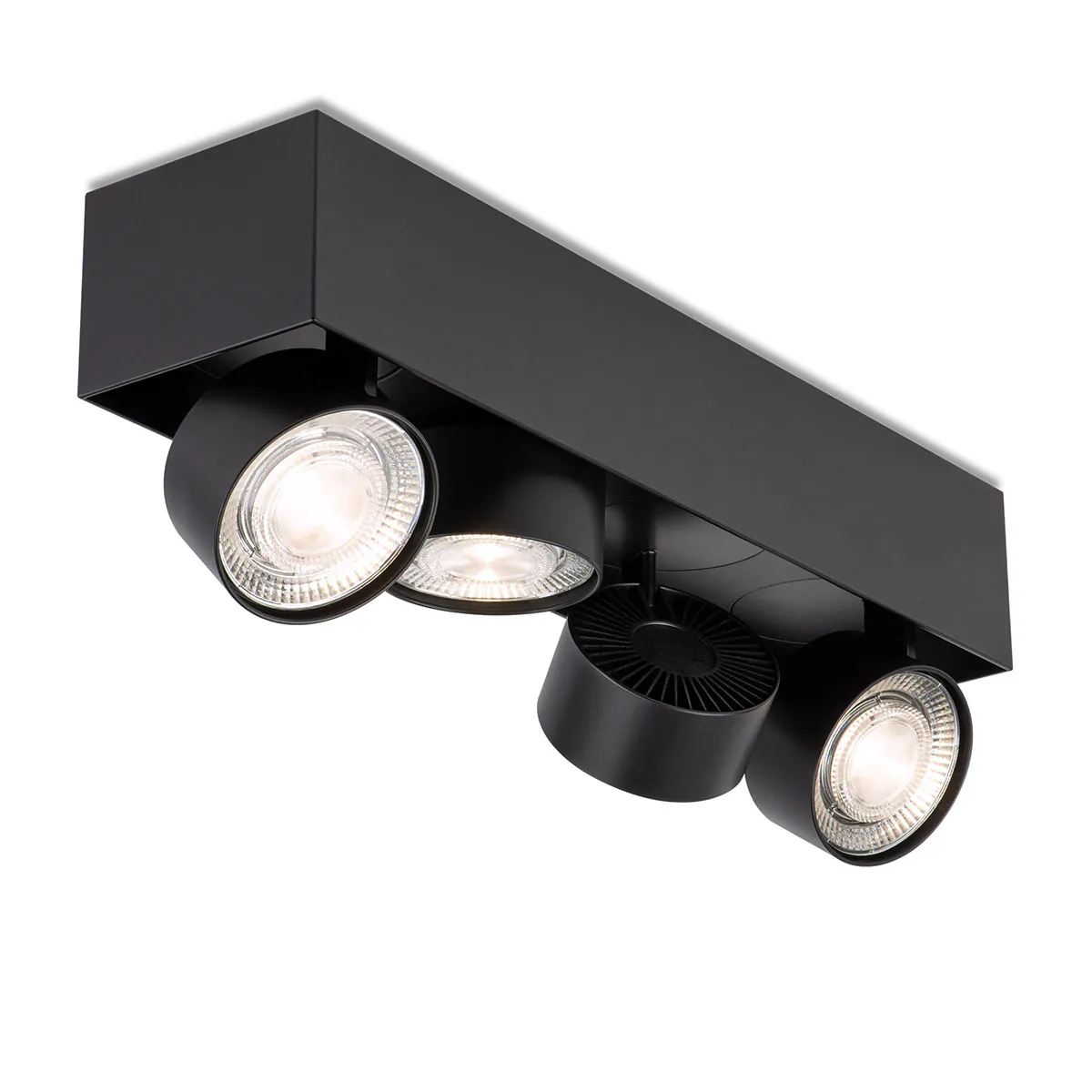 Wittenberg 4.0, wi4-ab-4e-hb Aufbaustrahler, Schwarz matt, Warmweiß 3000K, Flood 38°, Bluetooth