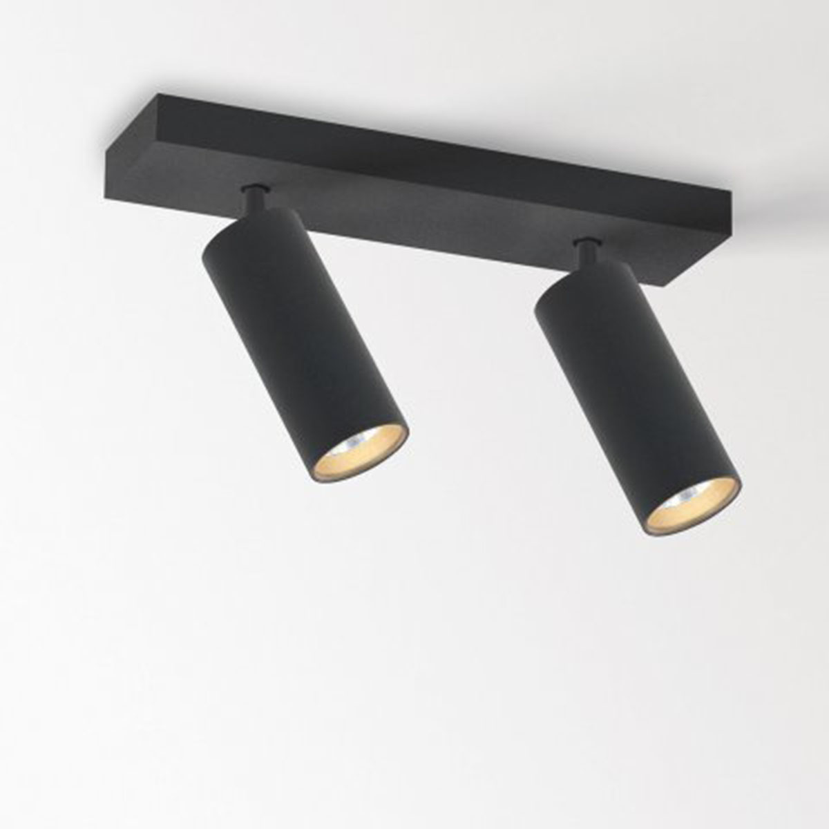 DeltaLight SPY 39 ON 2 93040 DIM8 Aufbaustrahler, Ø: 3,9 cm, L: 9,2 cm Schwarz, Warmweiß 3000K, 40° Schwarz Bronze Modern & neutral – moderne für Flur schwenkbar & drehbar