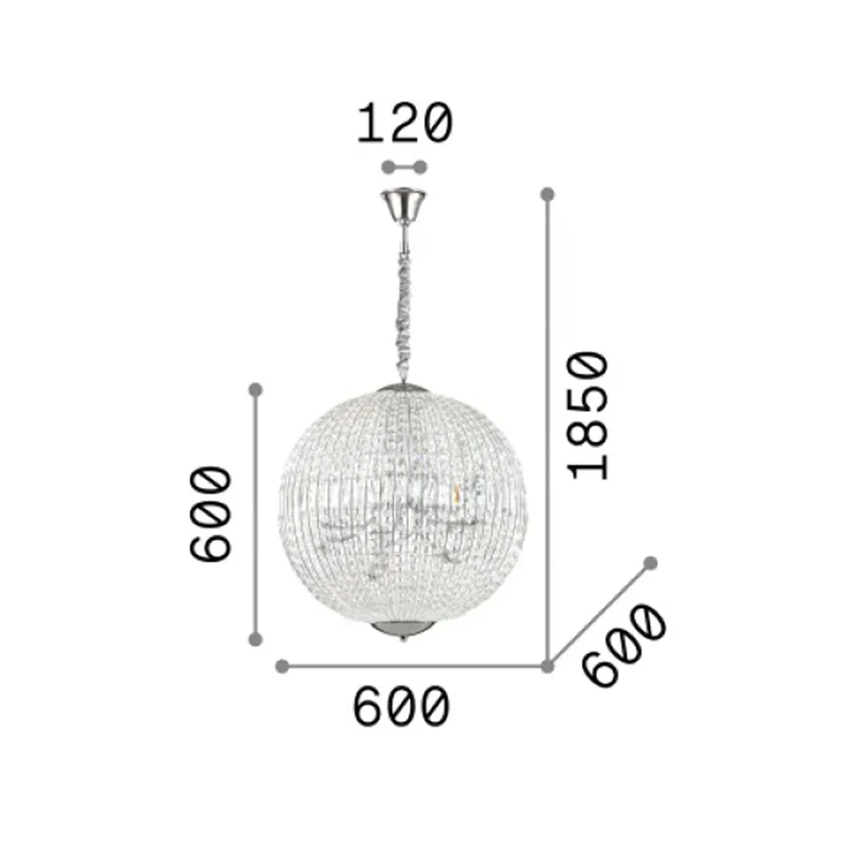 Luxor SP6 Kronleuchter, Ø: 40 cm