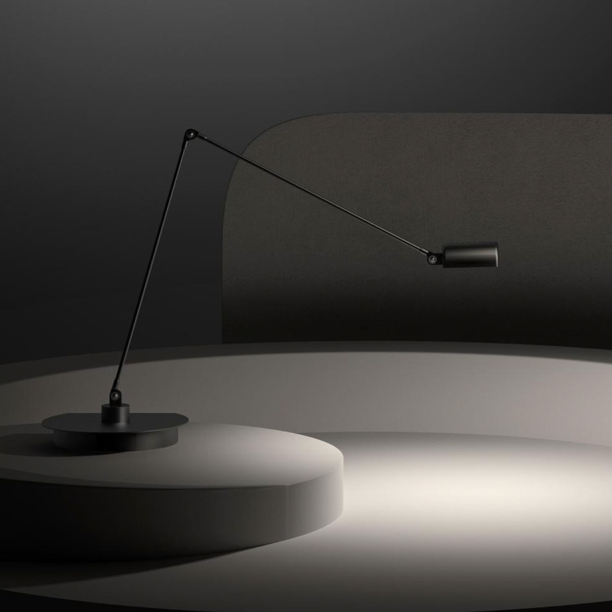 Daphine Cloe LED Tischleuchte, H: 50 cm, Schwarz soft, Extra-Warmweiß 2700K