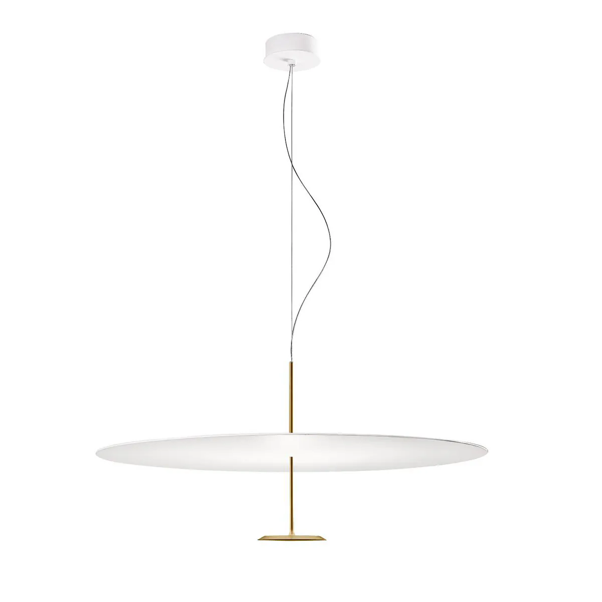 Dot 1100 Pendelleuchte, Ø: 110 cm, Messing eloxiert, Extra-Warmweiß 2700K, Phase Cut