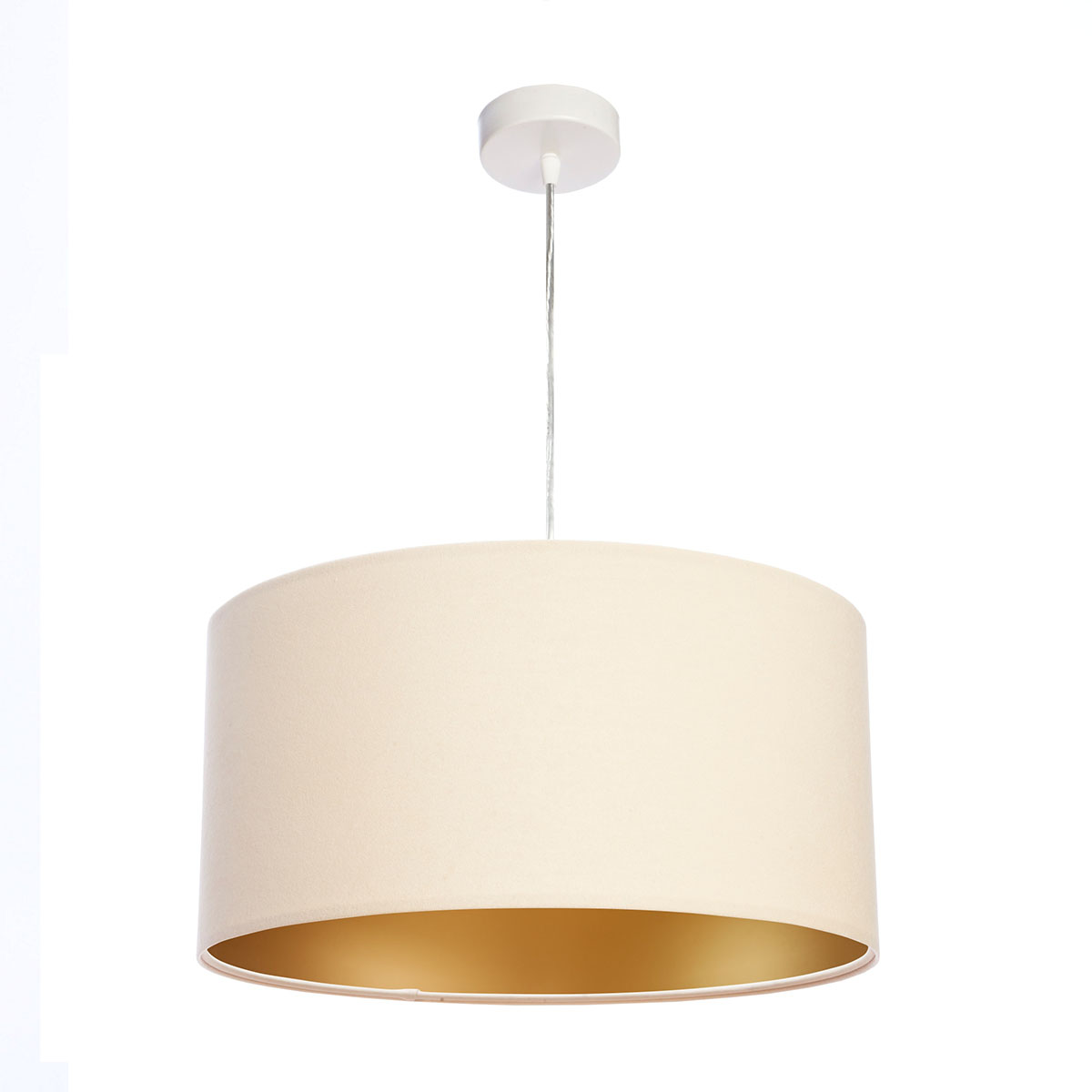 Pendelleuchte, Beige, Gold,  Ø: 40 cm