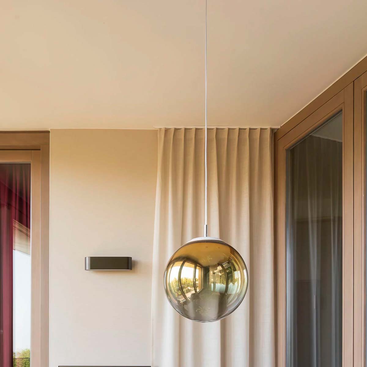 Mawa Design glaskugelleuchte led ku3 Pendelleuchte, Ø: 30 cm Weiß matt Opalglas Warmweiß 3000K Phase Cut