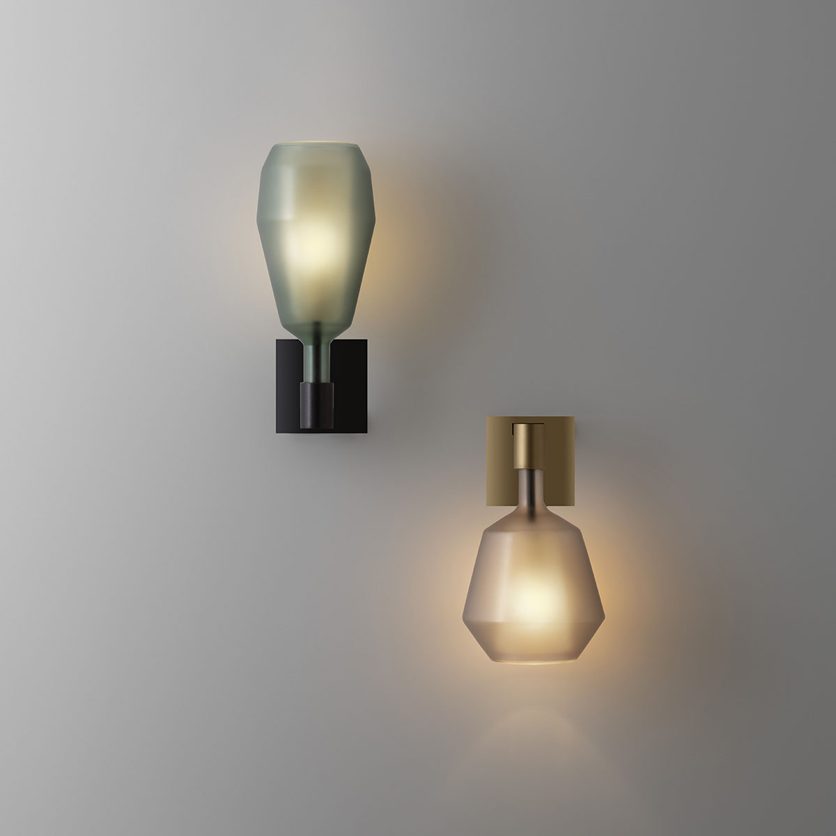 Penta Light Designerleuchte MoM 1602-34 Fatty Wandleuchte H: 32 cm Wandlampe – Glasleuchte in Schwarz, puristisches Design, angenehmer Lichtschein, bringt Atmosphäre ins Wohnzimmer, perfekt für Flur, Schlafzimmer oder Treppenhaus