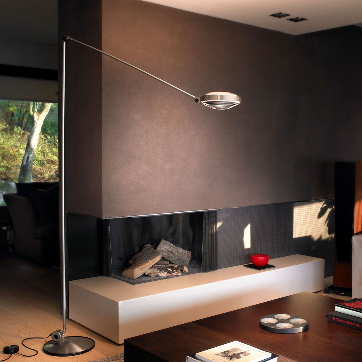 Elle LED Stehleuchte, H: 200 cm, Schwarz soft, Warmweiß 3000K Elle LED Stehleuchte, H: 200 cm, Nickel gebürstet, Extra-Warmweiß 2700K