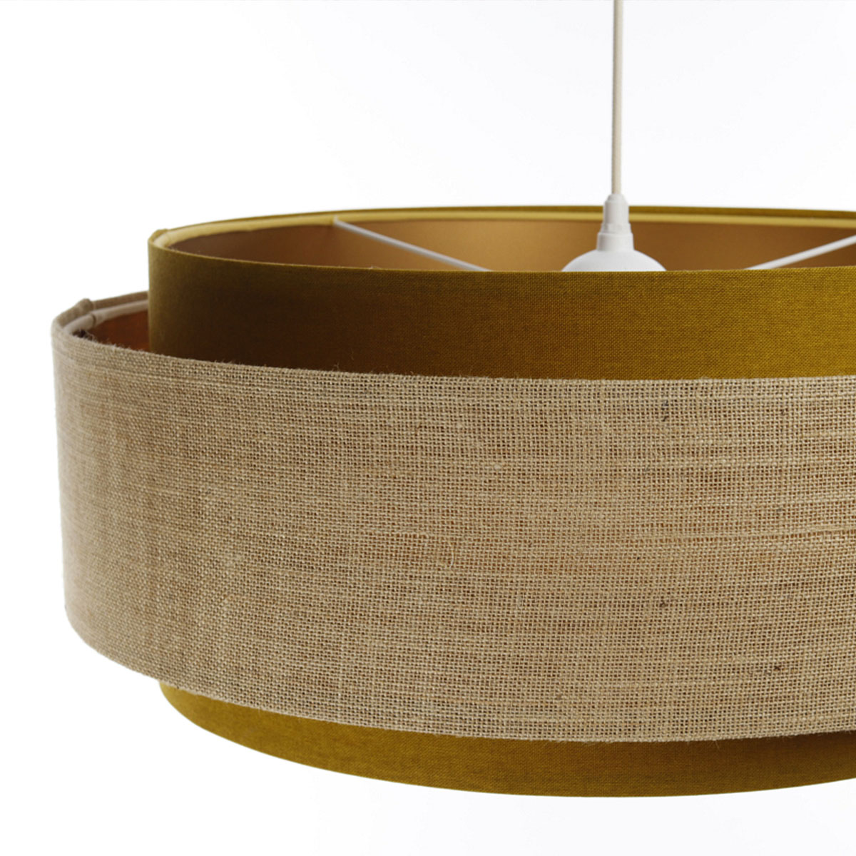 Pendelleuchte Doblo, Ø: 60 cm, Beige, Kupfer