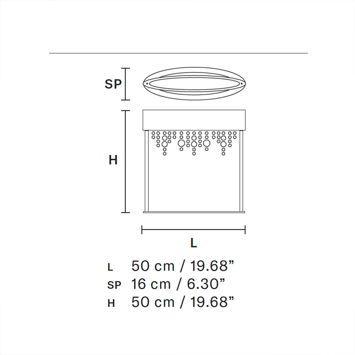 Olà TL2 Tischleuchte, H: 50 cm, Blattgold, Retrofit