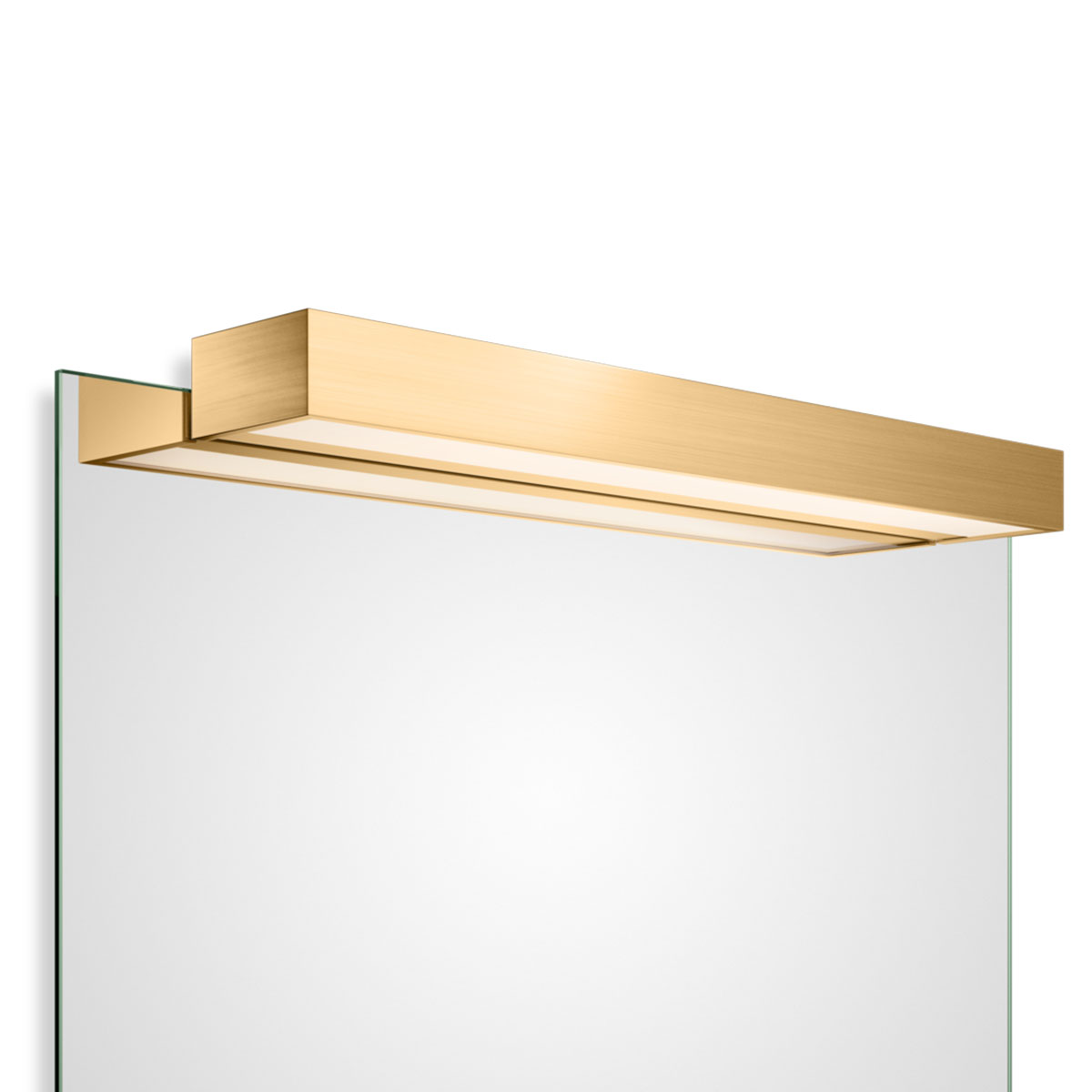Box 1-60 N LED Spiegel Aufsteckleuchte Bad, Gold matt, B: 60 cm, Extra-Warmweiß 2700K