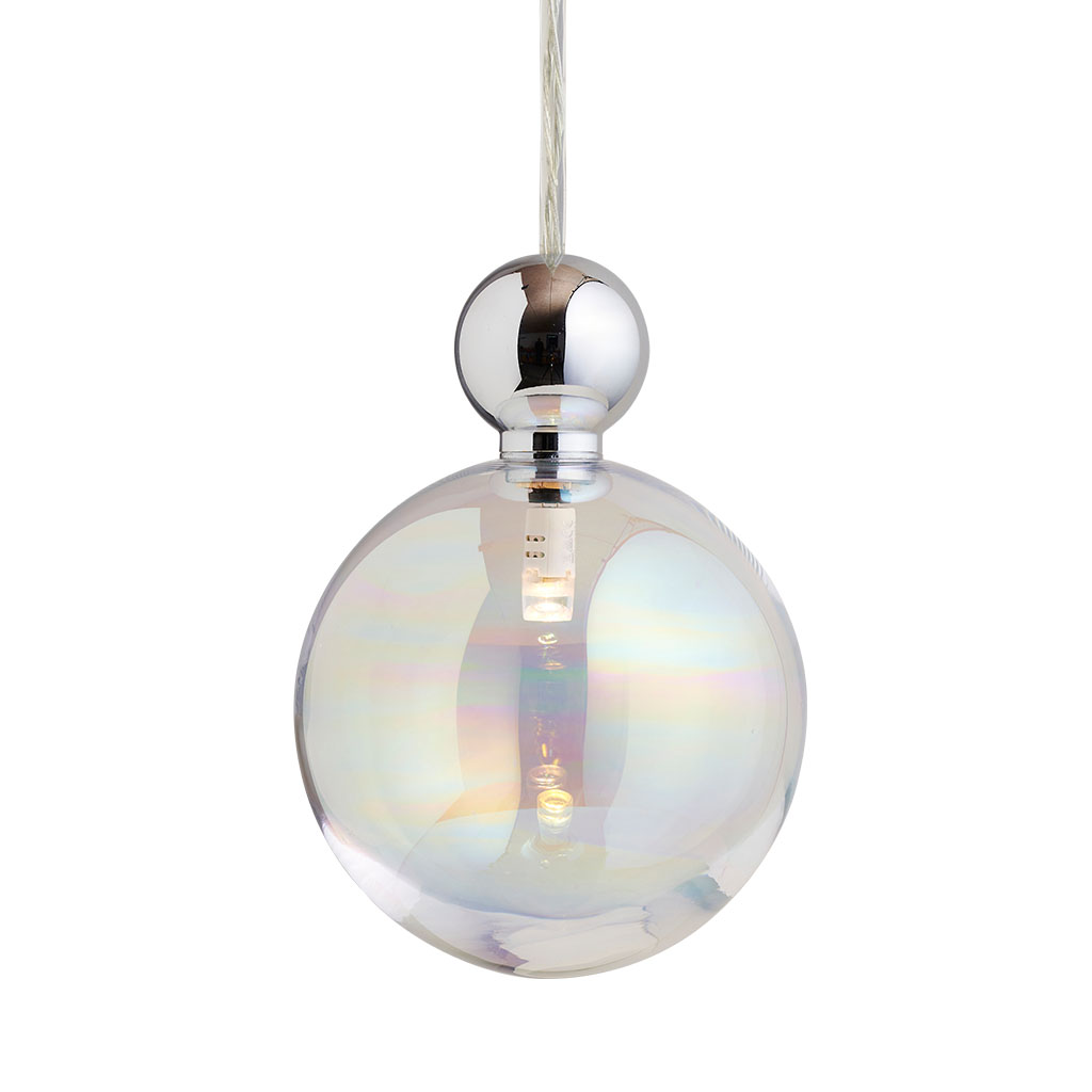 Ebb & Flow Uva Pendelleuchte L Ø 10 cm Uva Pendelleuchte L Ø 10 cm, Chameleon, Silber, mit Einzelbaldachin Chameleon Pendelleuchten – skandinavische Glaslampe, stromsparend für Esszimmer Ebb & Flow Uva Pendelleuchte L Ø 10 cm Uva Pendelleuchte L Ø 10 cm, Chameleon, Silber, für Multi-Baldachin Chameleon Pendelleuchten – skandinavische Glaslampe, lange Lebensdauer für Esszimmer