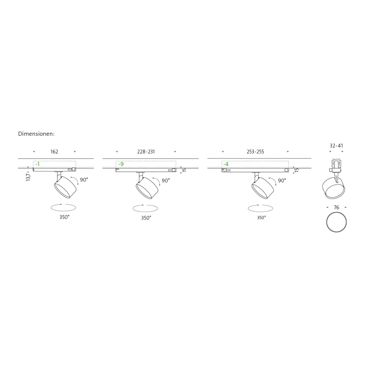 Wittenberg 4.0, wi4-str2 Schienenstrahler, Schwarz matt, Warmweiß 3000K, Flood 38°, Bluetooth