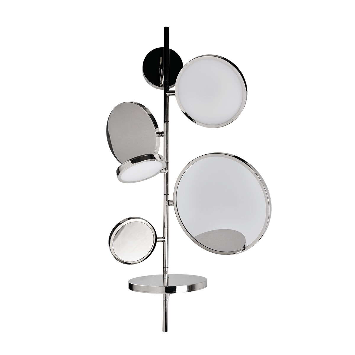 DCW Editions Tell me Stories Bad Wandleuchte mit Spiegel IP44 Silber Modern – Design-Wandleuchte für Flur