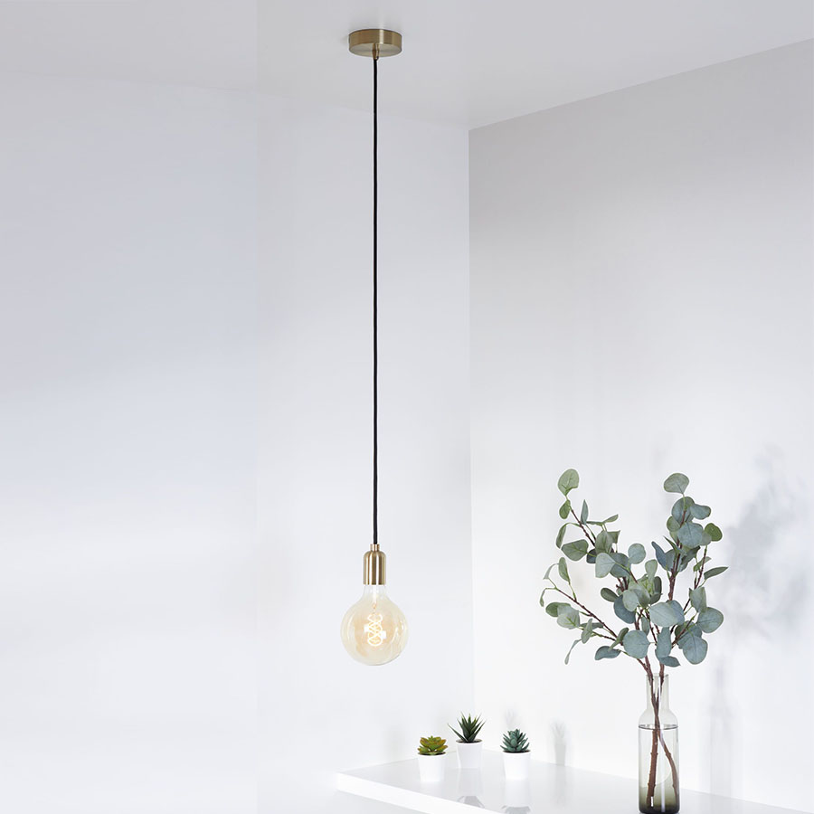 Lampen Baldachin Metall 1-fach Bronze, Ø: 10 cm x H: 2,5 cm