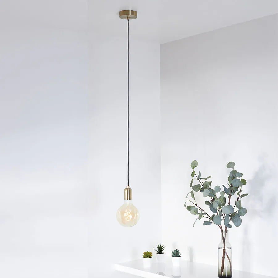 Lampen Baldachin Metall 1-fach Bronze, Ø: 10 cm x H: 2,5 cm