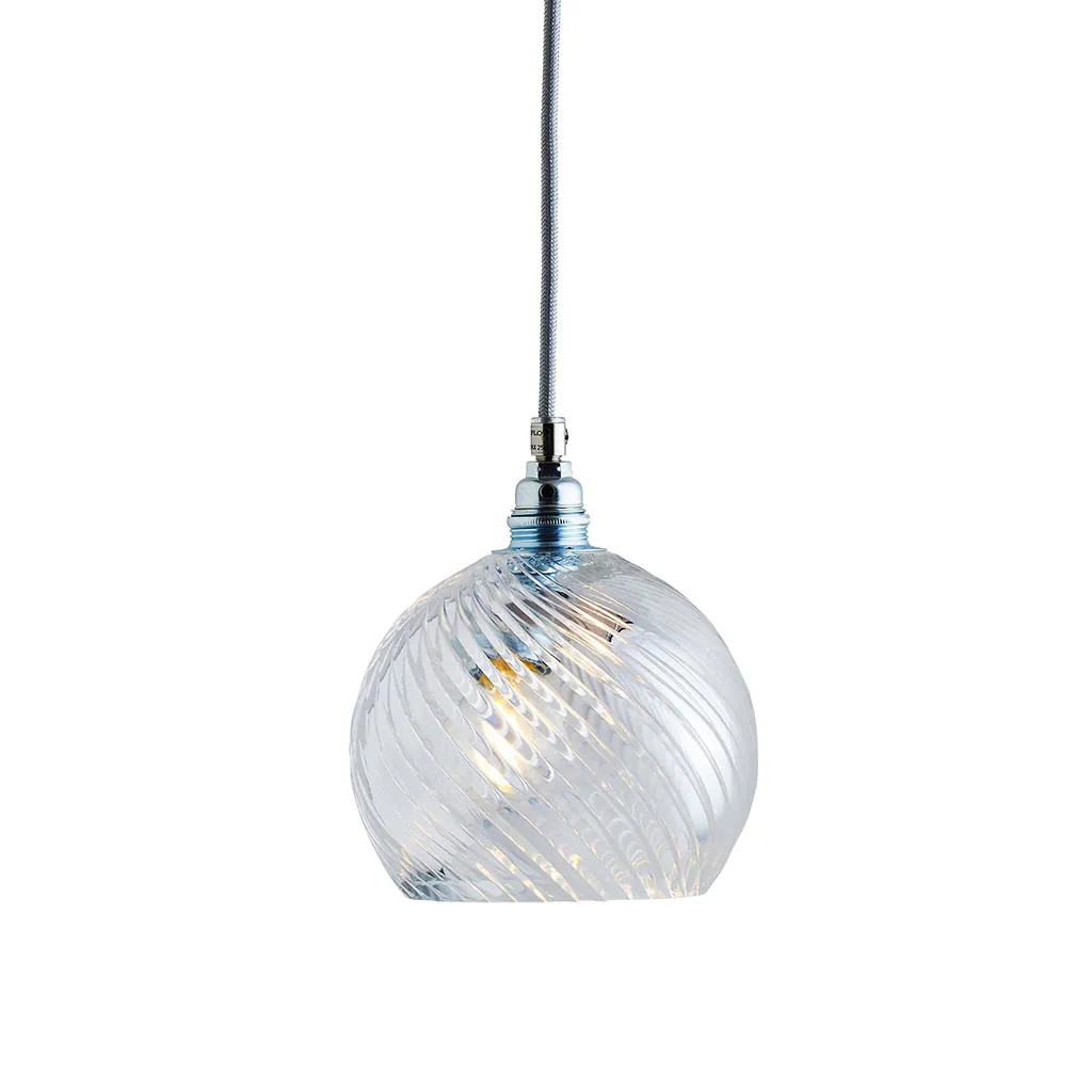 Rowan Pendelleuchte Crystal S Ø 15,5 cm, Silber, Swirl