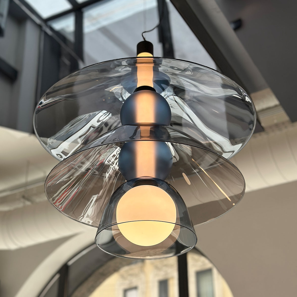 Penta Light Gems Short Pendelleuchte Designerleuchte – handgefertigtes Glas in Warm color, ästhetische Formsprache, weiche Lichtstimmung, sorgt für stilvolle Akzente im Wohnzimmer, ideal über Esstisch, Küche oder Wohnzimmer